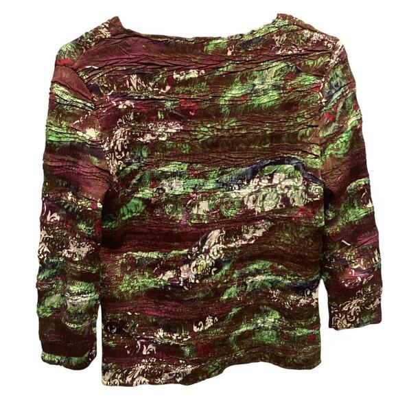 Alberto Makali Women Stretchy Top Size Small Brown Asian Y2K Beaded Forest Fairy - Picture 4 of 9